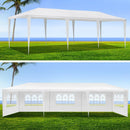 Instahut Gazebo 3x9m Marquee Wedding Party Tent Outdoor Camping Side Wall Canopy 5 Panel White - RnR Galore