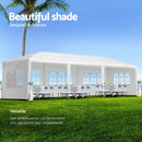 Instahut Gazebo 3x9m Marquee Wedding Party Tent Outdoor Camping Side Wall Canopy 5 Panel White - RnR Galore