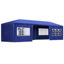Instahut Gazebo 3x9m Marquee Wedding Party Tent Outdoor Camping Side Wall Canopy 8 Panel Blue - RnR Galore