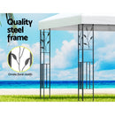 Instahut Gazebo 4x3m Marquee Outdoor Wedding Party Event Tent Home Iron Art Shade White - RnR Galore