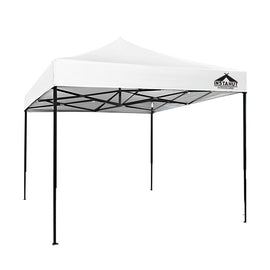 Instahut Gazebo Pop Up 3x3m w/Base Podx4 Marquee Folding Outdoor Wedding Camping Tent Shade Canopy White - RnR Galore