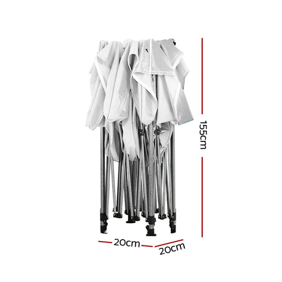 Instahut Gazebo Pop Up Marquee 3x6 Folding 500D Wedding Tent Base Pod White - RnR Galore