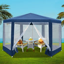 Instahut Gazebo?2x2m Marquee Wedding Party Tent Outdoor Camping Mesh Wall Canopy Shade Gazebos Navy - RnR Galore