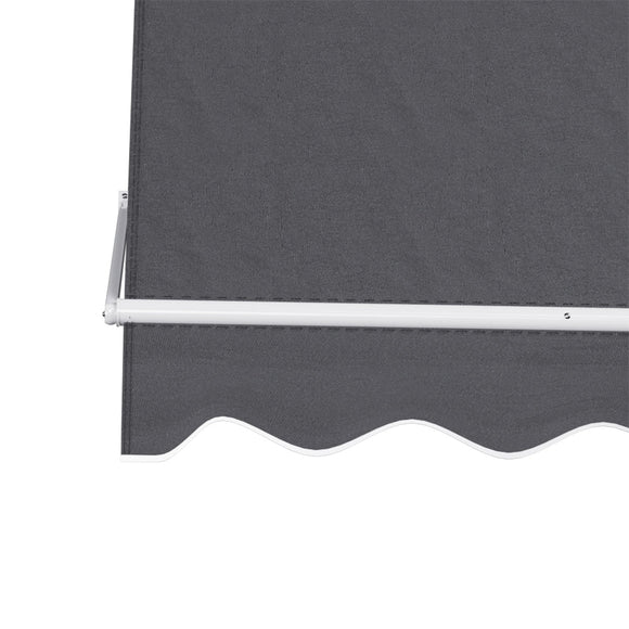 Instahut Retractable Fixed Pivot Arm Window Awning Outdoor Blinds 2.1X2.1M Grey - RnR Galore