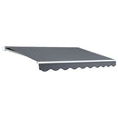 Instahut Retractable Folding Arm Awning Manual Sunshade 2.5Mx2M Grey - RnR Galore