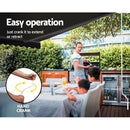 Instahut Retractable Folding Arm Awning Manual Sunshade 5Mx3M Grey - RnR Galore