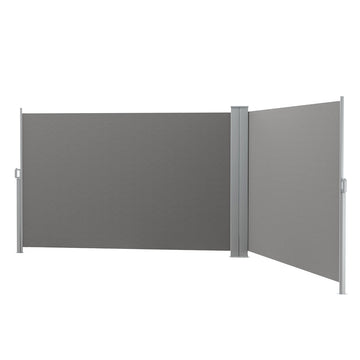 Instahut Side Awning Sun Shade Outdoor Retractable Privacy Screen 1.8X6M Grey - RnR Galore