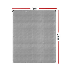 Instahut Tarp Tarpaulin 3x3.6m Canvas Camping Heavy Duty Sun Cover - RnR Galore