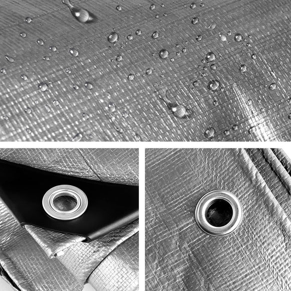 Instahut Tarp Tarpaulin 3x3.6m Canvas Camping Heavy Duty Sun Cover - RnR Galore