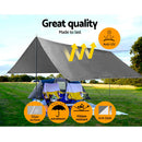 Instahut Tarp Tarpaulin 3x4.5m Canvas Camping Heavy Duty Sun Cover - RnR Galore