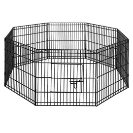 i.Pet 2x24" 8 Panel Dog Playpen Pet Fence Exercise Cage Enclosure Play Pen - RnR Galore