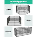 i.Pet 2x30" 8 Panel Dog Playpen Pet Fence Exercise Cage Enclosure Play Pen - RnR Galore