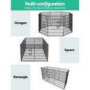 i.Pet 2x36" 8 Panel Dog Playpen Pet Fence Exercise Cage Enclosure Play Pen - RnR Galore