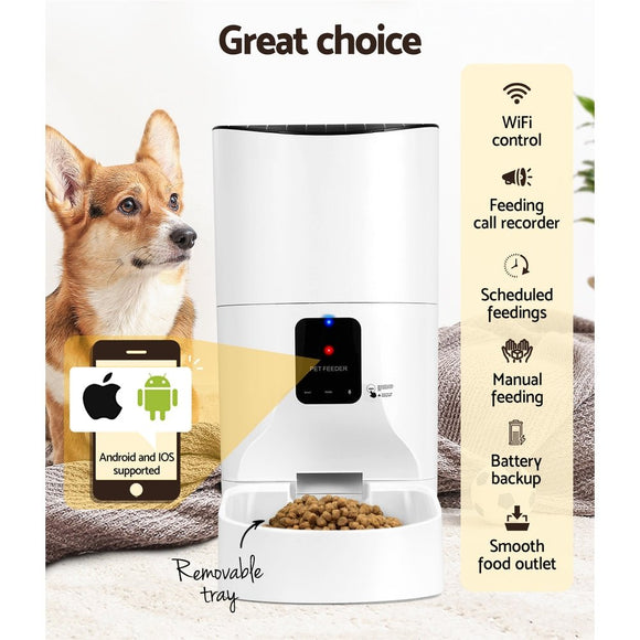 i.Pet Automatic Pet Feeder 9L Wifi Auto Dog Cat Feeder Smart Food Dispenser Timer - RnR Galore
