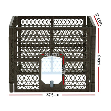 i.Pet Dog Playpen Enclosure 4 Panel Pet Fence Plastic Play Pen - RnR Galore