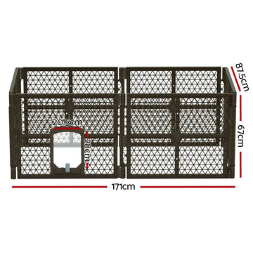 i.Pet Dog Playpen Enclosure 6 Panel Pet Fence Plastic Play Pen - RnR Galore