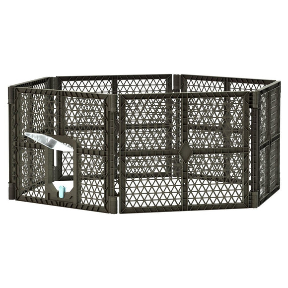 i.Pet Dog Playpen Enclosure 6 Panel Pet Fence Plastic Play Pen - RnR Galore