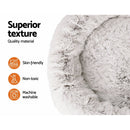 i.Pet Pet Bed Dog Cat 110cm Calming Extra Large Soft Plush White Brown - RnR Galore