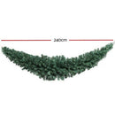 Jingle Jollys 2.4m Christmas Garland Xmas Decorations Green Wedding Party - RnR Galore