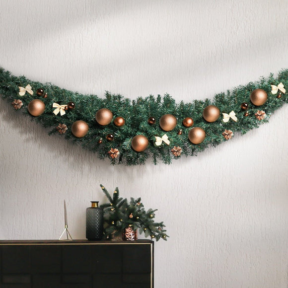 Jingle Jollys 2.4m Christmas Garland Xmas Decorations Green Wedding Party - RnR Galore