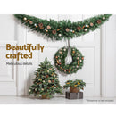Jingle Jollys 2.4m Christmas Garland Xmas Decorations Green Wedding Party - RnR Galore