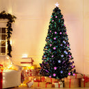 Jingle Jollys 2.4m Christmas Tree Optic Fibre LED Xmas tree Multi Colour - RnR Galore