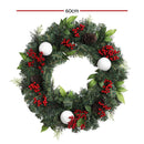 Jingle Jollys 2FT 60CM Christmas Wreath with Decor Xmas Tree Decoration - RnR Galore