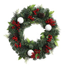 Jingle Jollys 2FT 60CM Christmas Wreath with Decor Xmas Tree Decoration - RnR Galore