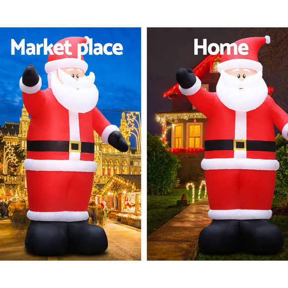 Jingle Jollys Christmas Inflatable Santa 5M Illuminated Decorations - RnR Galore