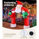 Jingle Jollys Christmas Inflatable Santa Archway 2.3M Outdoor Decorations Lights - RnR Galore
