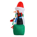 Jingle Jollys Christmas Inflatable Snowman 1.8M Illuminated Decorations - RnR Galore