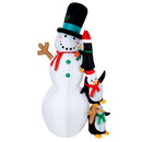 Jingle Jollys Christmas Inflatable Snowman 2.4M Illuminated Decorations - RnR Galore