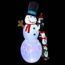 Jingle Jollys Christmas Inflatable Snowman 2.4M Illuminated Decorations - RnR Galore