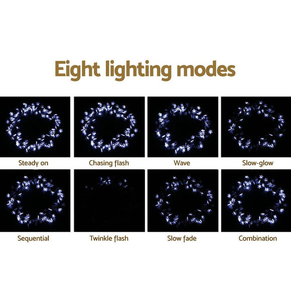 Jingle Jollys Christmas Lights 100 LED 10M String Light Snow Decorations - RnR Galore