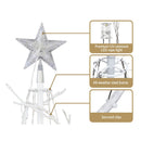 Jingle Jollys Christmas Tree 1.8M 6FT LED Xmas Decoration Cold White Lights - RnR Galore
