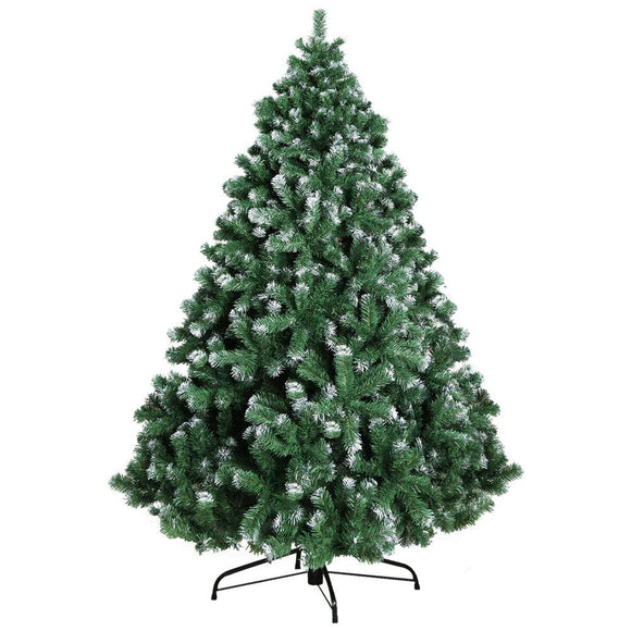 Jingle Jollys Christmas Tree 2.1M Xmas Trees Decorations Snowy 1250 Tips - RnR Galore