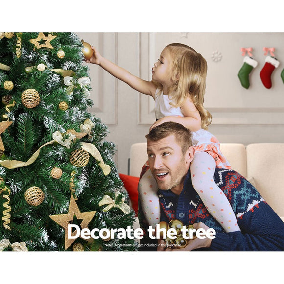 Jingle Jollys Christmas Tree 2.1M Xmas Trees Decorations Snowy 1250 Tips - RnR Galore