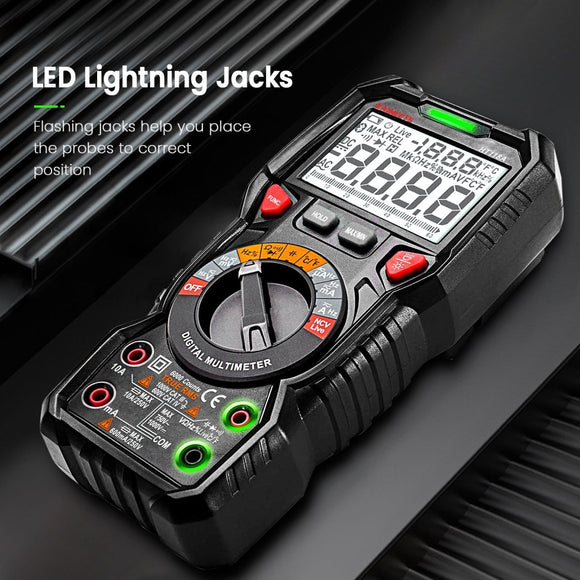 KAIWEETS Digital Multimeter TRMS 6000 Counts Voltmeter Auto - Ranging Fast Accurately Measures Voltage Current Amp Resistance Diodes Continuity Duty - Cycle Capacitance Temperature for Automotive - RnR Galore