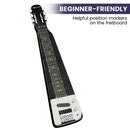 Karrera 29in 6 - String Lap Steel Hawaiian Guitar - Black - RnR Galore