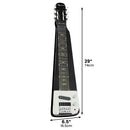 Karrera 29in 6 - String Lap Steel Hawaiian Guitar - Black - RnR Galore
