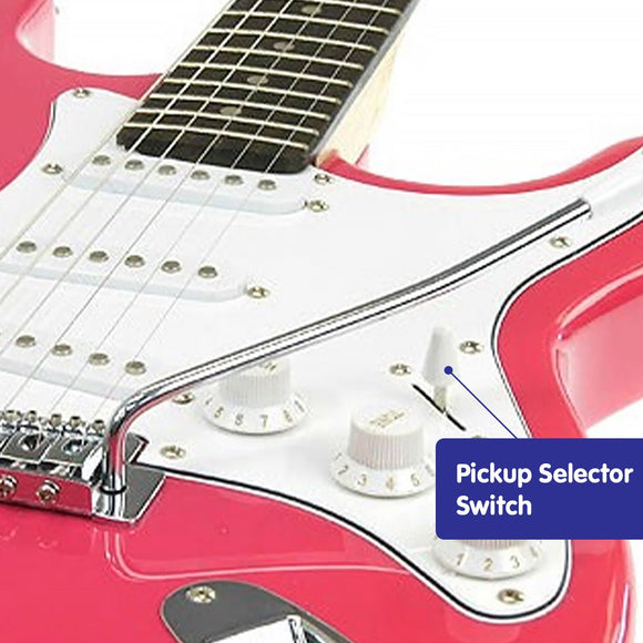 Karrera 39in Electric Guitar - Pink - RnR Galore
