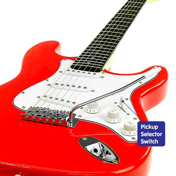 Karrera 39in Electric Guitar - Red - RnR Galore
