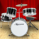 Karrera Children's 4pc Drum Kit - Black - RnR Galore