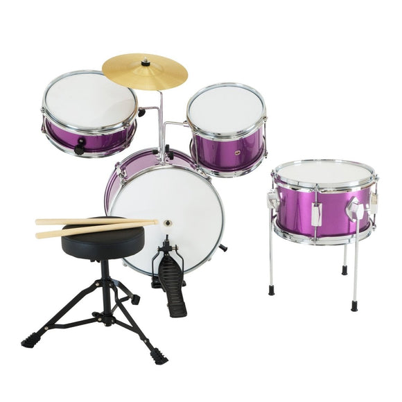 Karrera Childrens 4pc Drum Kit - Purple - RnR Galore
