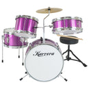 Karrera Childrens 4pc Drum Kit - Purple - RnR Galore
