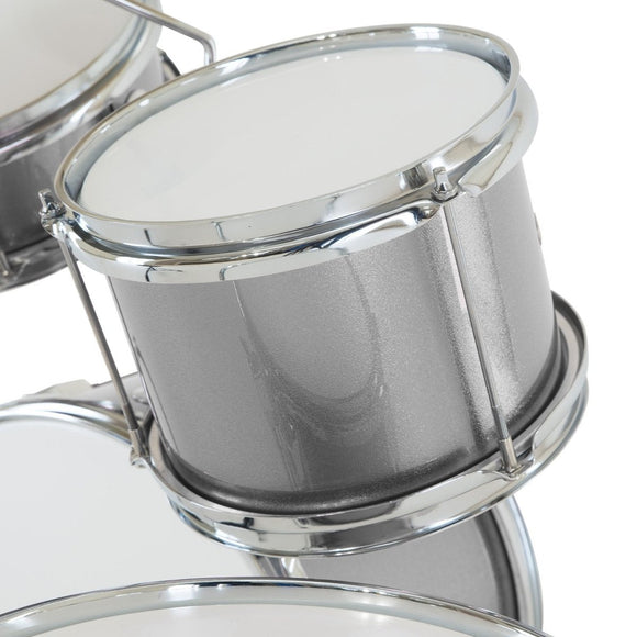 Karrera Childrens 4pc Drum Kit - Silver - RnR Galore