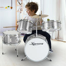 Karrera Childrens 4pc Drum Kit - Silver - RnR Galore