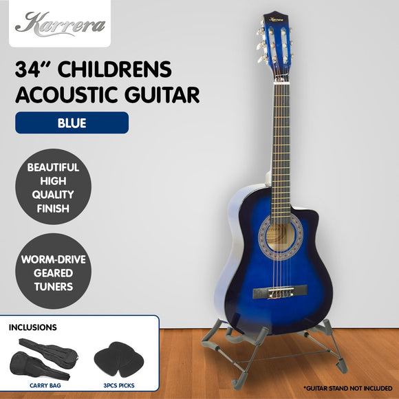 Karrera Childrens Acoustic Guitar Kids - Blue - RnR Galore