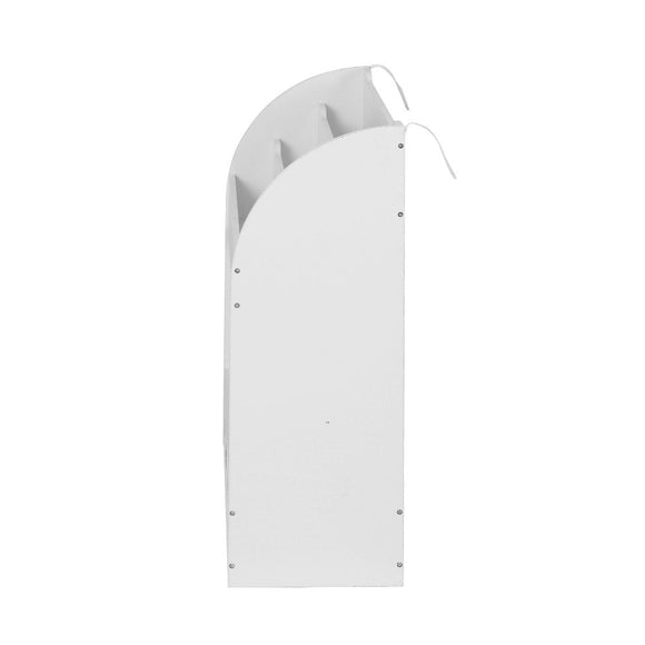 Keezi 3 Tiers Kids Bookshelf Magazine Shelf Organiser Bookcase Display White - RnR Galore