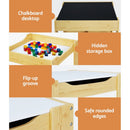Keezi 3PCS Kids Table and Chairs Set Activity Desk Chalkboard Toys Storage Box - RnR Galore